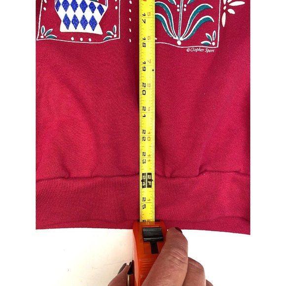 VINTAGE Gopher Red Collared Cat Lady Graphic Random, Fun Sweatshirt XL - Picture 9 of 9